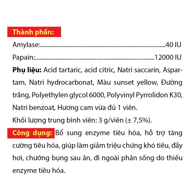 Viên sủi tiêu hóa giảm đầy hơi, khó tiêu, chướng bụng - 20 viên [PEPTITNE Roxtech 20 viên]