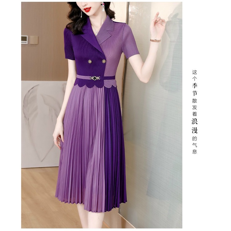Đầm Quý Bà phối màu sang Trọng - Hàng nhập Cao Cấp