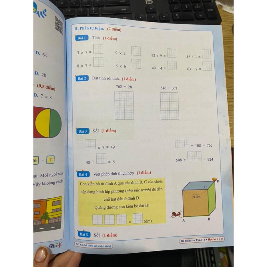 Sách - Đề kiểm tra Toán 3 học kì 1 ( Kết nối tri thức )