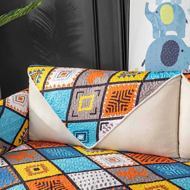 Bộ Đệm Lót Ghế Sofa Vải Cotton Chống Trượt Thiết Kế Đơn Giản Kiểu Châu Âu