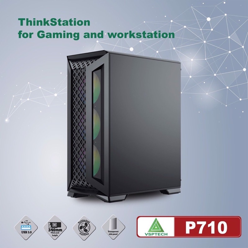 Vỏ máy tính VSP P710 GAMING CHUẨN FULL ATX