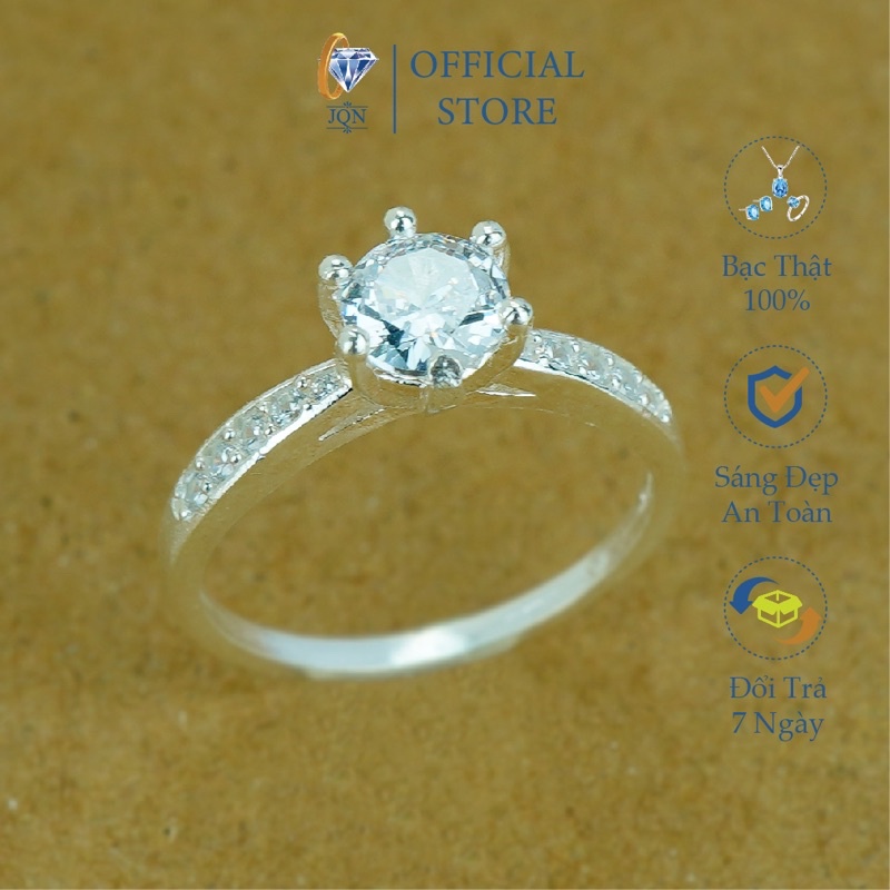 Nhẫn Bạc Nữ JQN Nhẫn Nữ Đính Đá N16