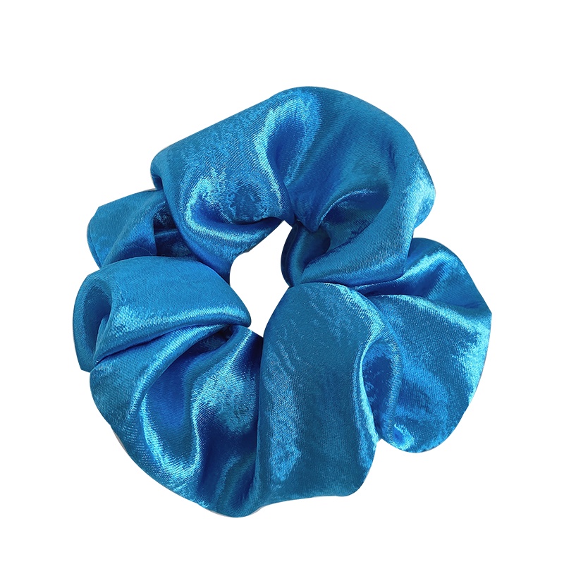 Dây Cột Tóc Họa Tiết Caro Màu Xanh Dương Phong Cách Hàn Quốc Xinh Xắn Cho Nữ