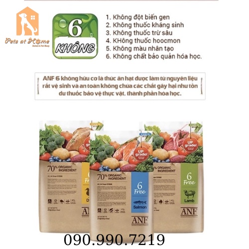 Thức ăn cho chó organic ANF 6kg