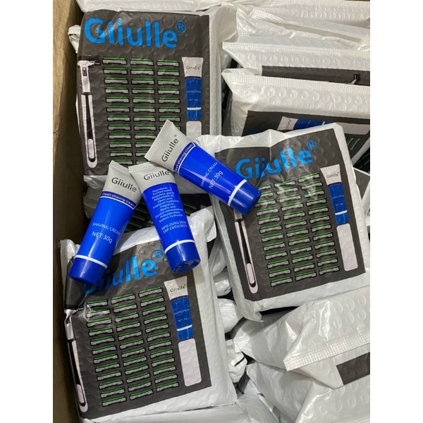 Combo 36 lưỡi dao cạo râu kép và 1 dao cạo râu - Tặng kèm tuyp kem tạo bọt