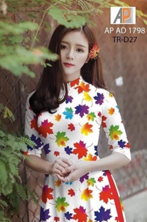 Áo dài hoa nhí mẫu mới