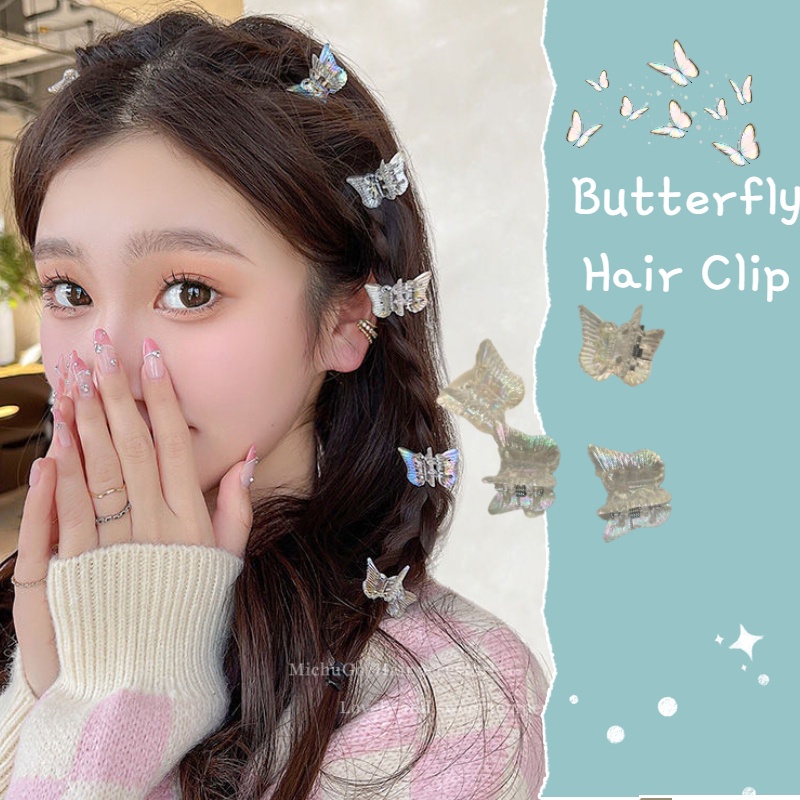 ✨✨Kẹp Tóc Hình Bướm Mini Trong Suốt Dành Cho Nữ