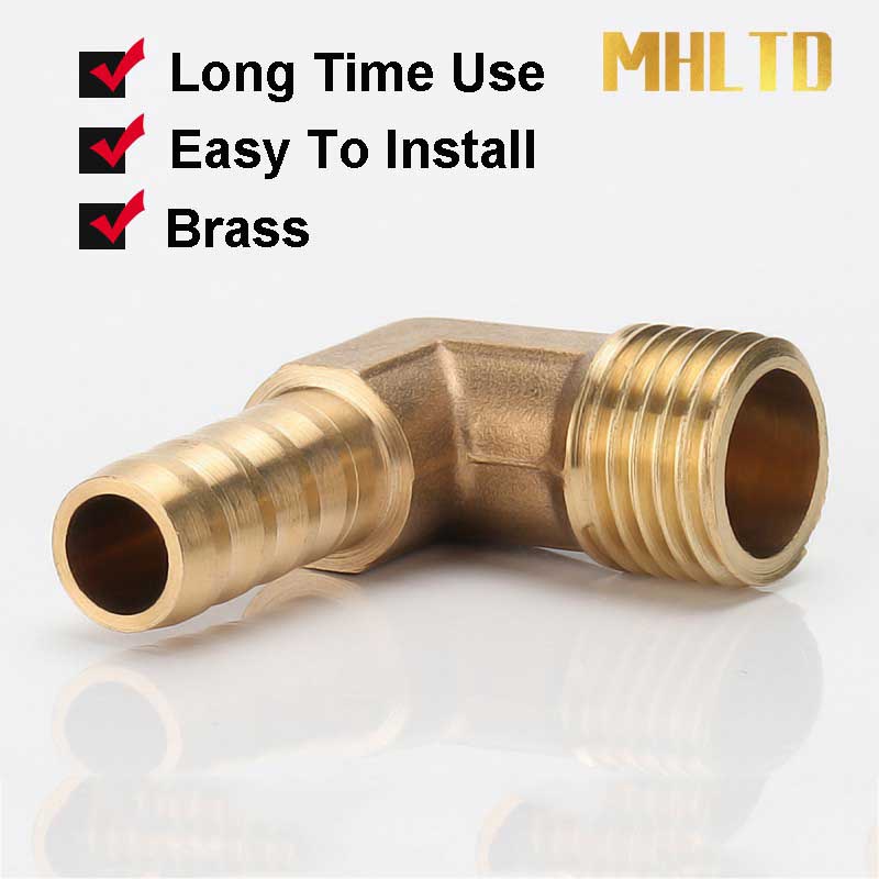 Đầu Nối Bằng Đồng Thau Màu Vàng 6 8 10 12 16mm Sang 1 / 4 1 / 8 1 / 2 3 / 8