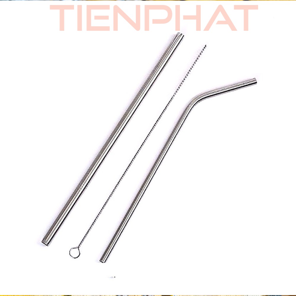 Ống hút inox 304 thân thiện với môi trường (ống hút thẳng + cong + cọ rửa)