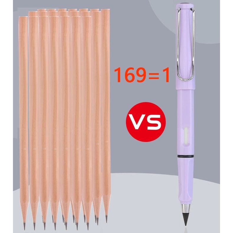 Bút chì không mực vĩnh cửu không cần chuốt viết mượt lâu bền thiết kế sáng tạo tiện lợi cho trường học/ văn phòng