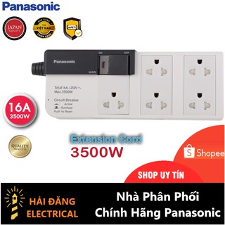 Ổ Cắm Có Dây Panasonic - 5 ổ cắm tiêu chuẩn Nhật Bản - Công tắc chống quá tải, vật liệu chống cháy - Made in Thailand