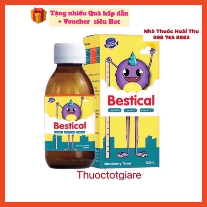 BESTICAL - Bổ sung Canxi + Vitamin D3 K2 giúp xương và răng chắc khỏe