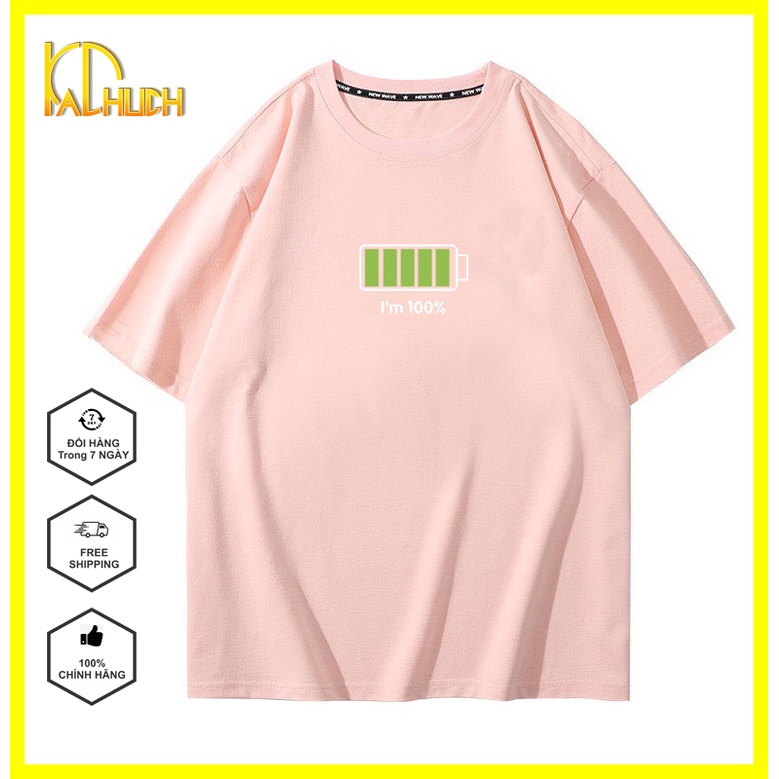 ÁO THUN NAM NỮ UNISEX TAY LỠ FORM RỘNG IN PIN 100