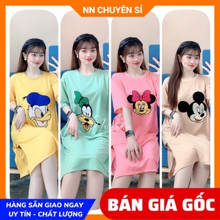 Đầm suông phom rộng cho nữ thêu hình hoạt hình dễ thương TP95