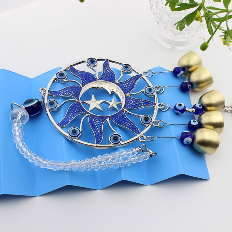 Chuông Gió May Mắn Hình Đôi Mắt Quỷ Màu Xanh Thổ Nhĩ Kỳ Treo Trang Trí Sân Vườn / Trong Nhà / Ngoà