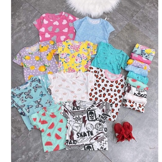 Bộ ngắn tay cotton siêu mềm mát cho bé 6-18kg