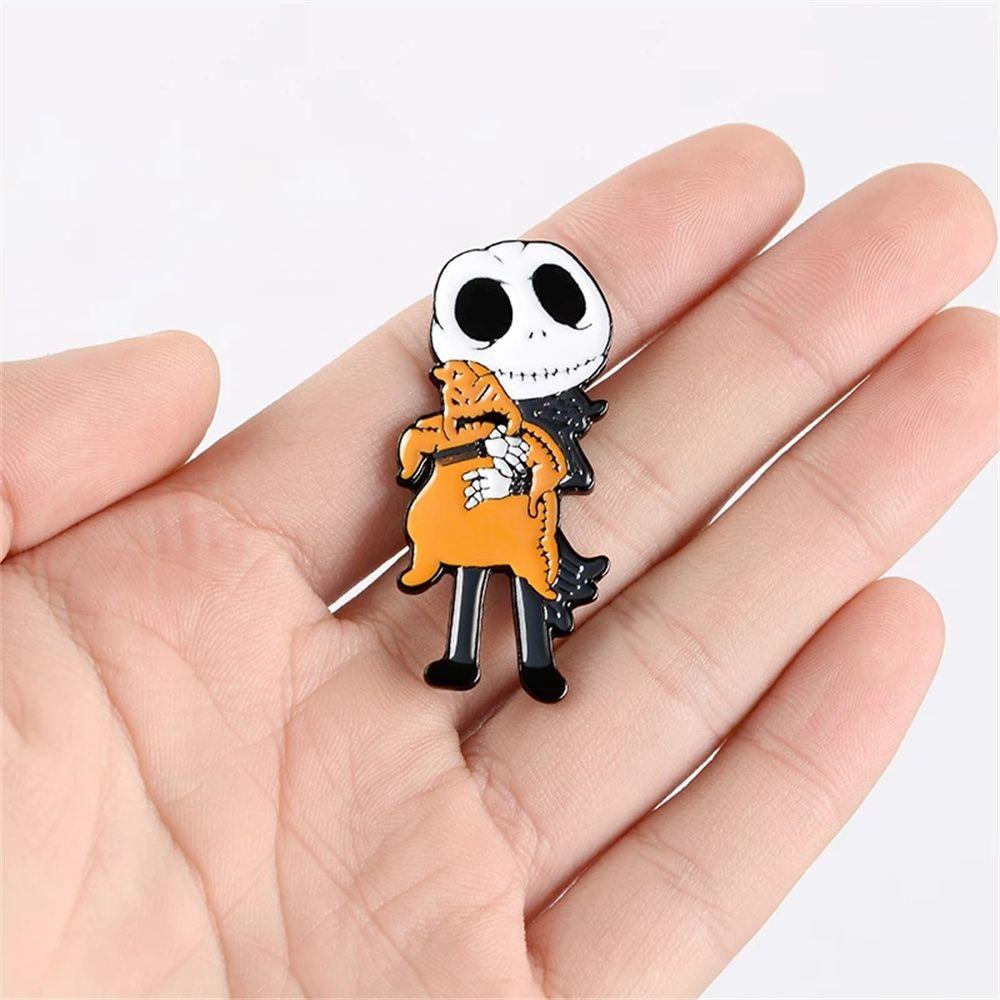 FORBETTER Huy Hiệu Cài Áo Hình Bộ Xương Jack Skellington Độc Đáo