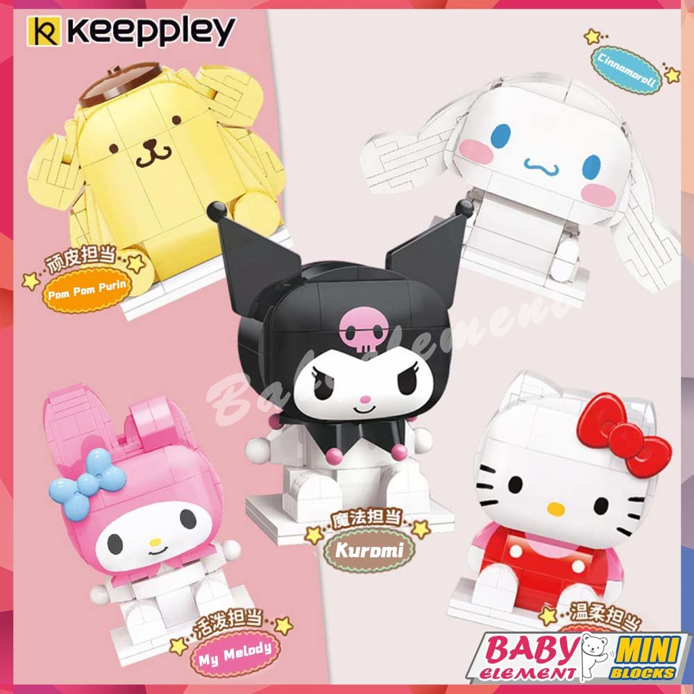 Sanrio Tương Thích Xếp Hình Khối Xây Dựng Kuromi Giai Điệu Của Tôi Sáng Tạo Triều Chơi Mô Hình Hello Kitty Trang Trí Tự Làm Đồ Chơi Quà Tặng