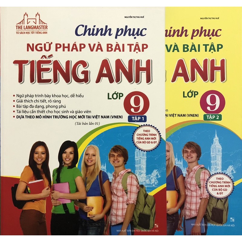 Sách - Chinh phục ngữ pháp và bài tập Tiếng Anh lớp 9 (Combo 2 tập)