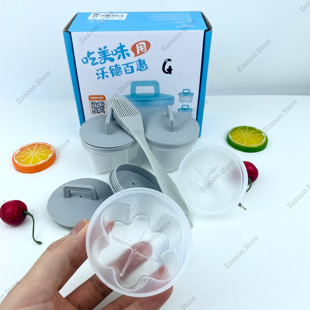 Khuôn làm bánh cho bé, khuôn hấp trứng tạo hình đáng yêu bộ set 4 khuôn hàng loại 1 - Zozoon Store