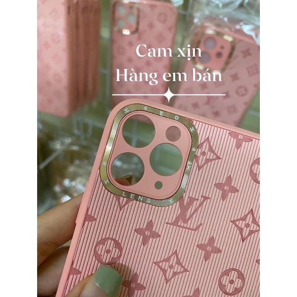 [Hàng Loại 1] [Đủ 6 Màu]Ốp Iphone - Ốp LV Xịn Cam, Hồng Viền Camera Mạ Vàng 8plus/X//XsMax/11/11ProMax/12ProMax/13Promax