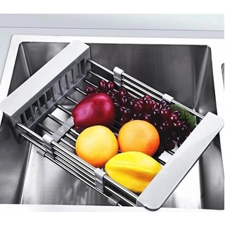Khay inox kê bồn rửa chén co giãn