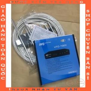 Đầu thu Kỹ thuật số DVB T2 VTC T201, xem truyền hình và Youtobe miễn phí trọn đời ( Tặng Kèm Bộ AngTen 15m Dây ) bphan