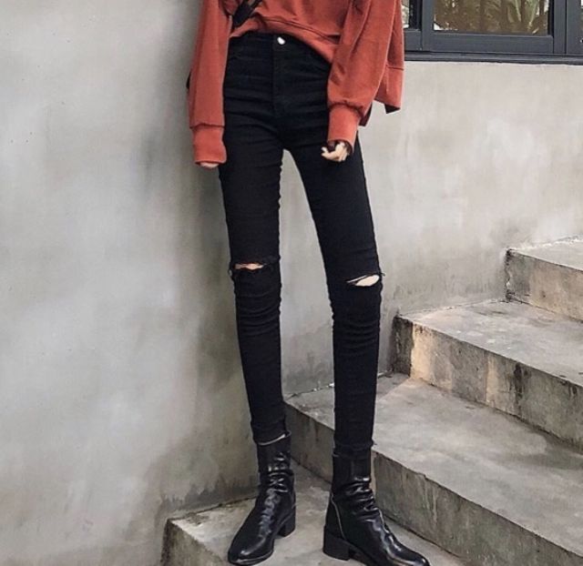 Quần legging skinny jean topshop nữ co dãn ôm form xịn kèm ảnh thật tự chụp