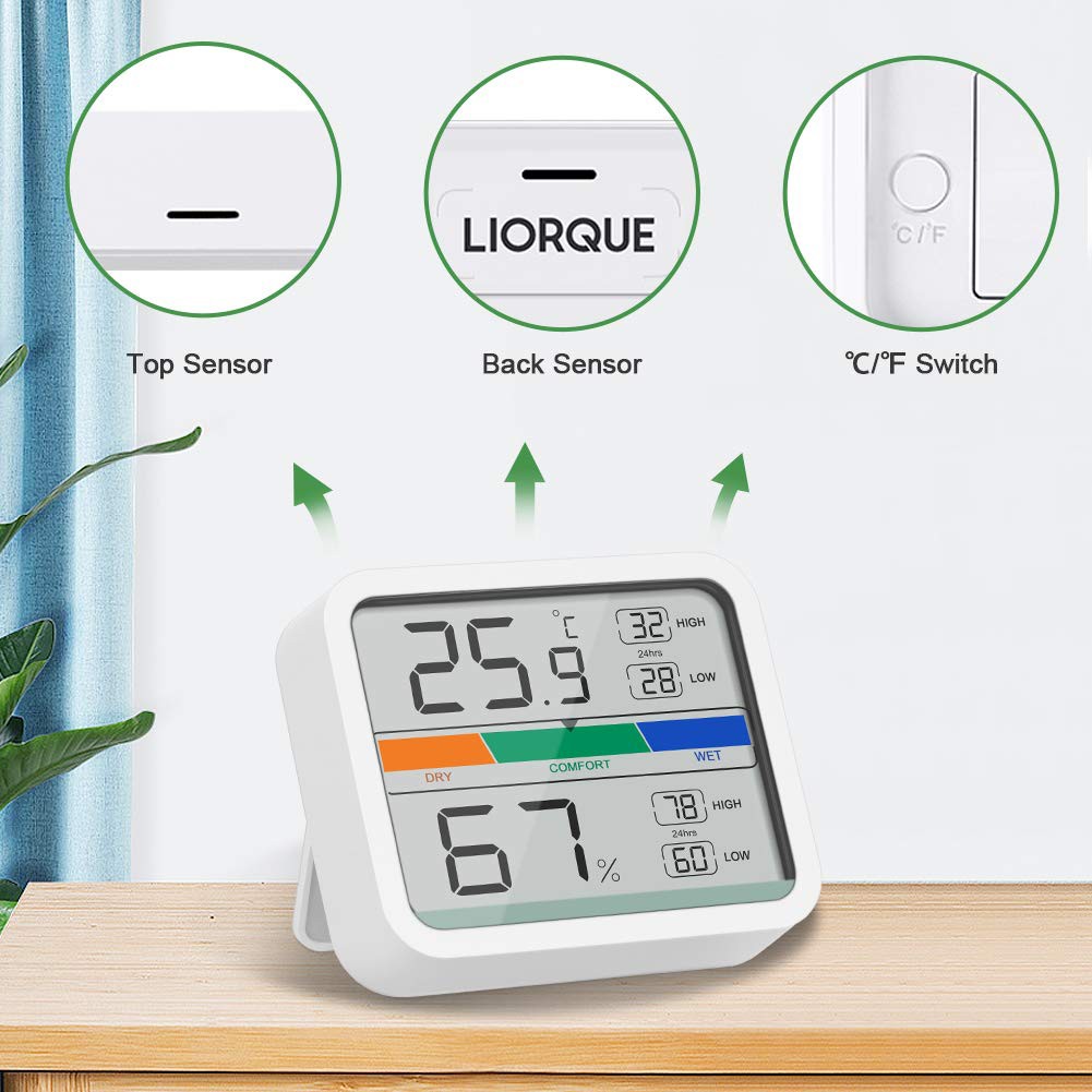 Xiaomi Youpin Máy đo nhiệt độ và độ ẩm   Miiiw màn hình LCD kỹ thuật số kiểm soát thông tin trong nhà phòng ốc