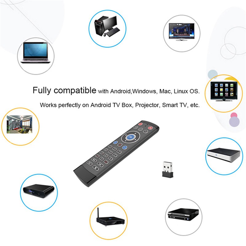 Chuột Bay T1 Điều Khiển Bằng Giọng Nói 2.4g Có Mic Cho Android Tv Box H96 X96 Max Plus X1 X3