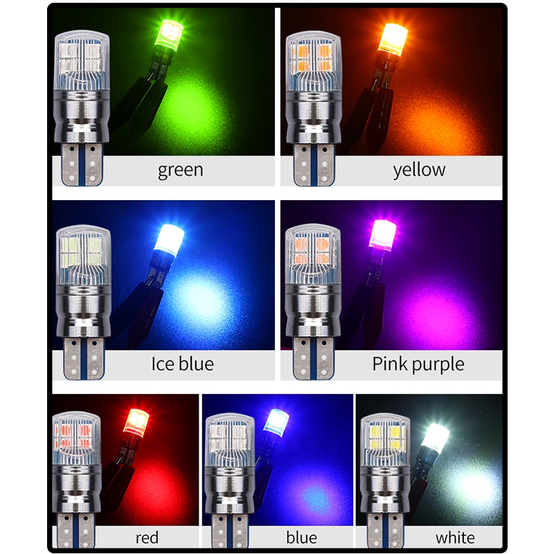 2 Bóng Đèn led canbus t10 w5w 3030 8smd dc12v-24v Siêu Sáng