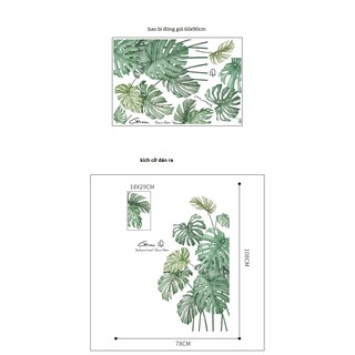 Decal dán tường tán lá cọ