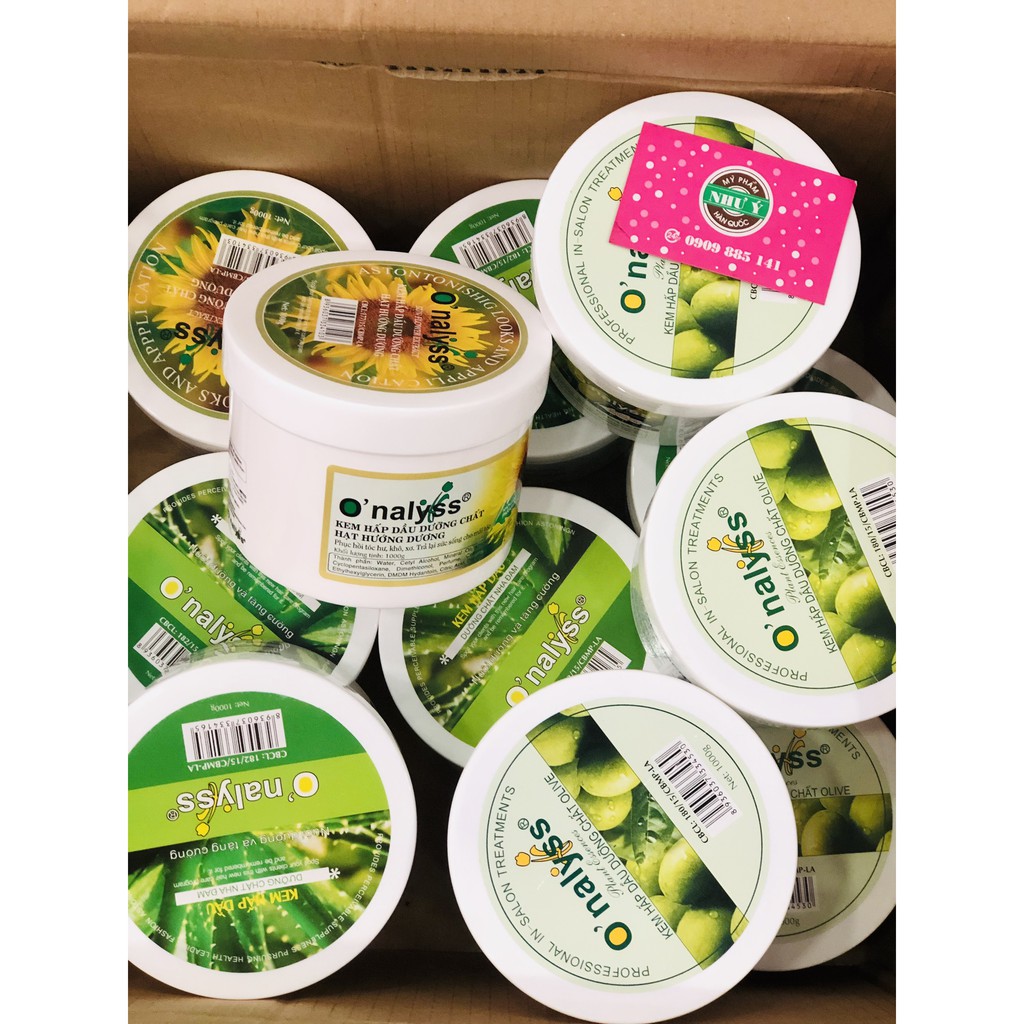 Kem Hấp Dầu Dưỡng Chất Ô Liu/ Nha Đam/ Hoa Hướng Dương O'nalyss 1000g