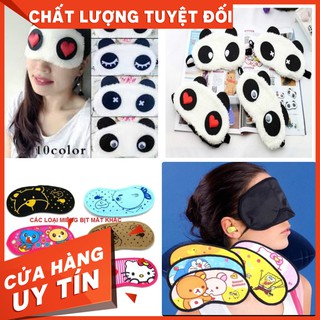 [GIÁ SỈ] MIẾNG CHE MẮT NGỦ HOẠT HÌNH CÓ GEL - HÌNH GẤU BẰNG LÔNG [SALE]