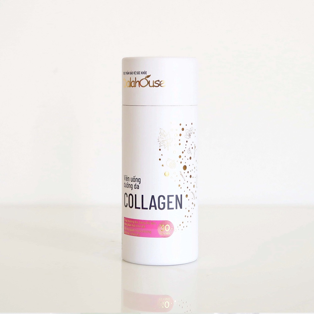 Viên uống dưỡng da Collagen Dalahouse tăng độ ẩm, tăng đàn hồi, làm đẹp da lọ 90/30 viên nén