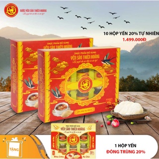 [Combo 11] 10 Hộp Yến Sào Thiên Hoàng 20% Hương Tự Nhiên (6 Lọ/Hộp) - Tặng 1 Hộp Yến Sào Đông Trùng Hạ Thảo 20%