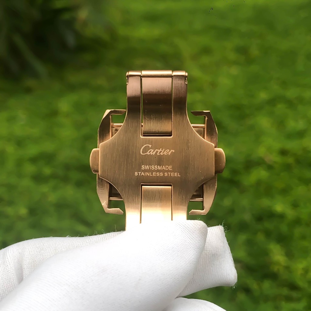 Đồng Hồ Nam CTR Viền Đá, Mặt Vuông 41x41mm, Máy Cơ Automatic Nhật, Chống Nước 5ATM