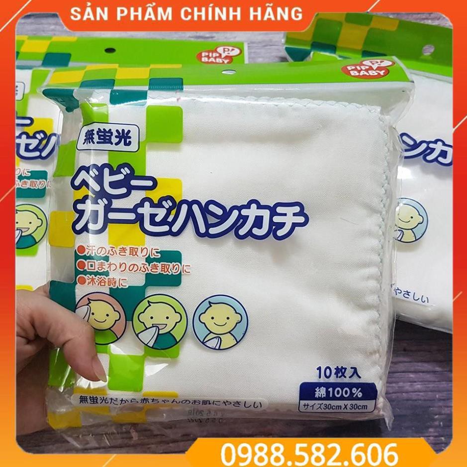 Túi 10 Chiếc Khăn Sữa Nhật Chu Chu - Khăn Sữa Xô Cho Bé - BTT00316