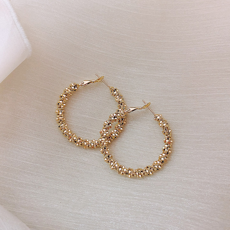 Khuyên tai mạ bạc 925 dáng tròn thời trang Hàn Quốc