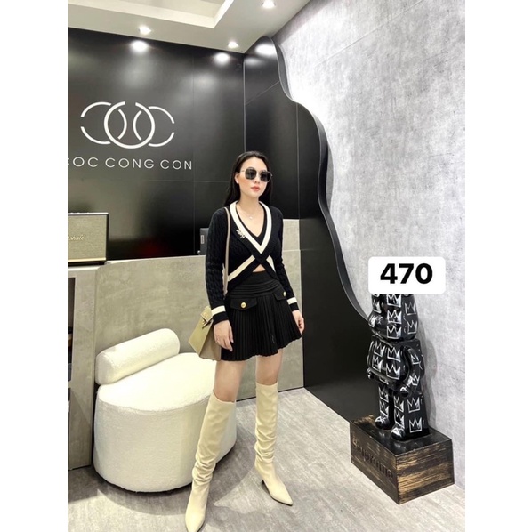 ÁO LEN CỔ TIM PHỐI GẠCH NỔI ĐAN CHÉO