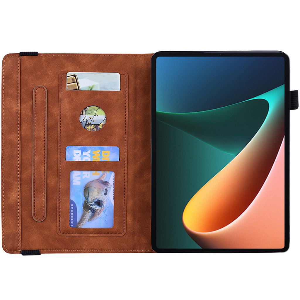 Bao da máy tính bảng PU thiết kế thông minh bảo vệ toàn diện cho Xiaomi Mi Pad 5 / Pad 5 Pro 11"