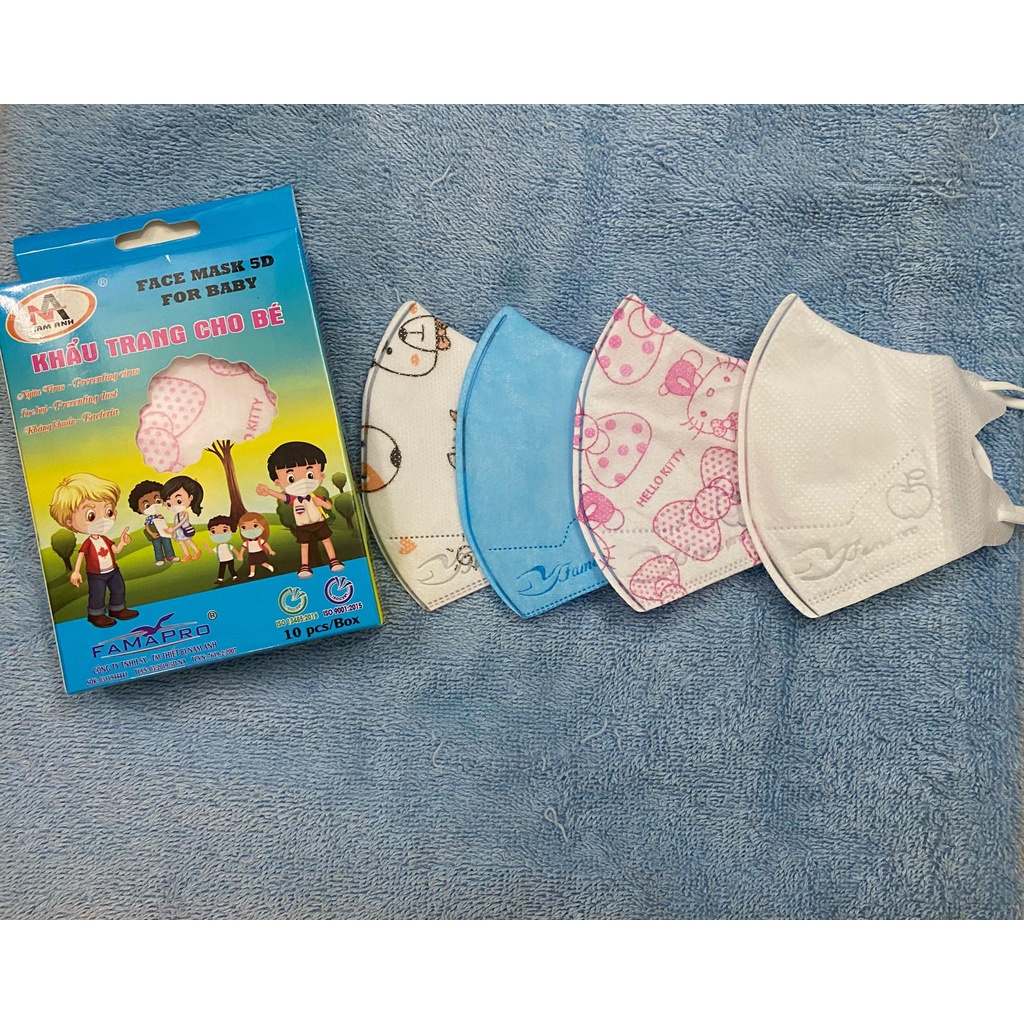 Khẩu trang cho bé,Khẩu trang baby cho bé thương hiệu famapro,quay đeo mềm, Hàng chất lượng tương đương farmacity.Famapro