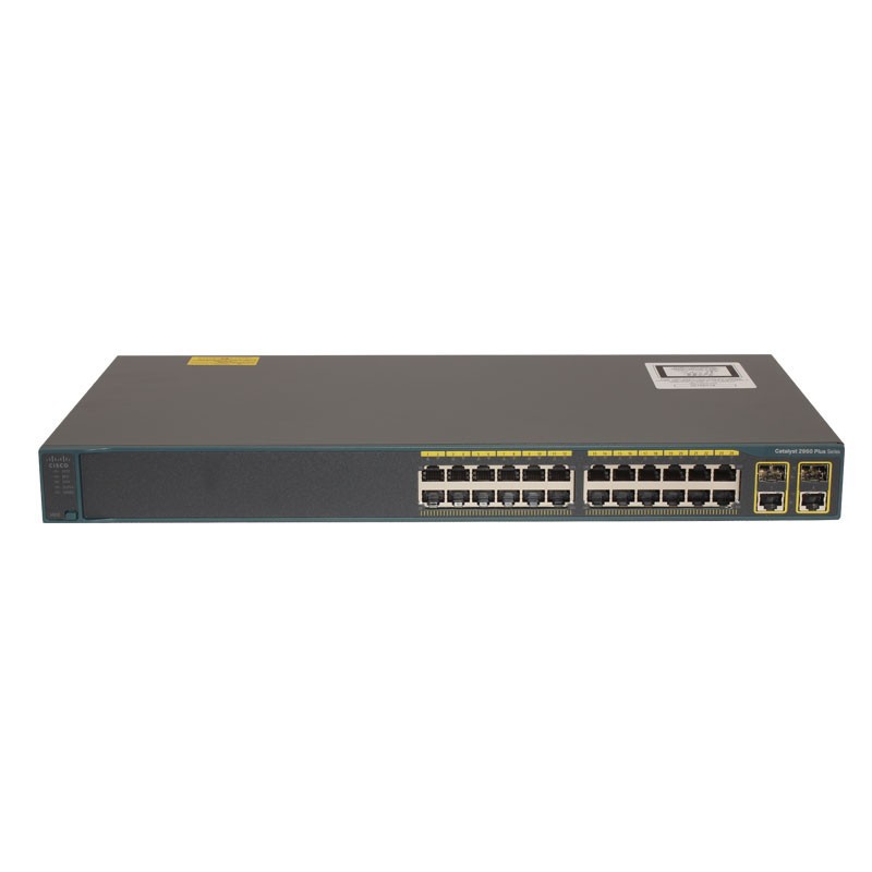 Cisco WS-C2960+24TC-L | Thiết bị chuyển mạch L2, 24 cổng RJ45 10/100, 2 cổng T/SFP 1G, Lan Base.