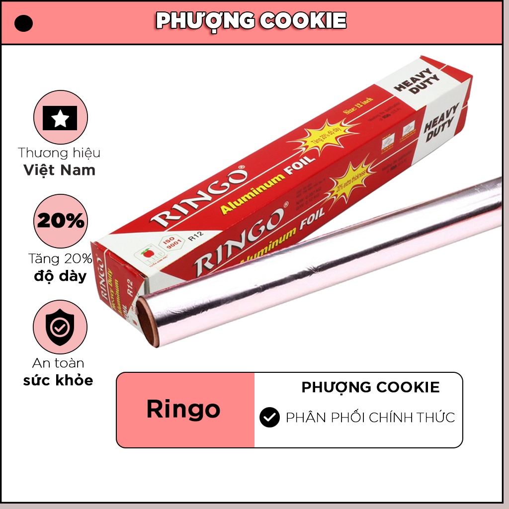 Giấy bạc nướng, bọc thực phẩm cho nồi chiên không dầu Ringo dùng để nướng thịt, cá, bánh