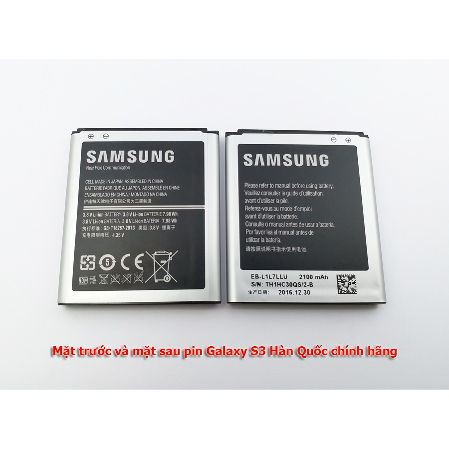 [HOT]Pin Samsung S3 Hàn Quốc hàng zin 100%
