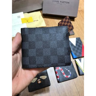 Ví gập bỏ túi LV caro xanh đen