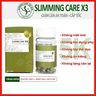 Slimming Care X3 giảm cân nhanh cấp tốc giảm béo Viên uống detox trà thảo mộc không phải thuốc giảm cân