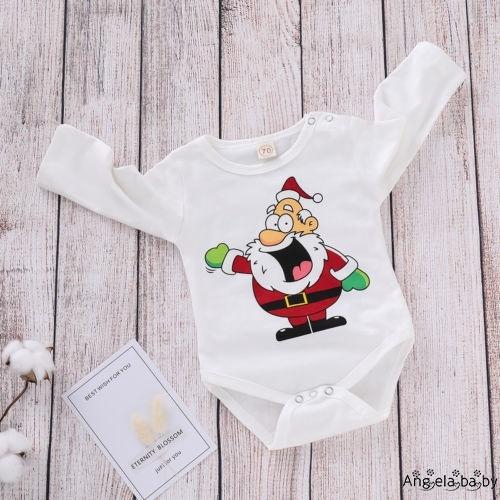 Áo liền quần tay dài in hình ông già Noel cho bé trai
