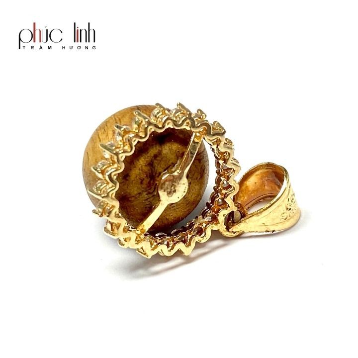 Mặt Dây Chuyền Vàng Hạt Trầm Hương PHÚC LINH 3.6 phân
