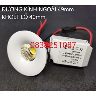 Đèn led âm tủ âm trần chip cob 1W